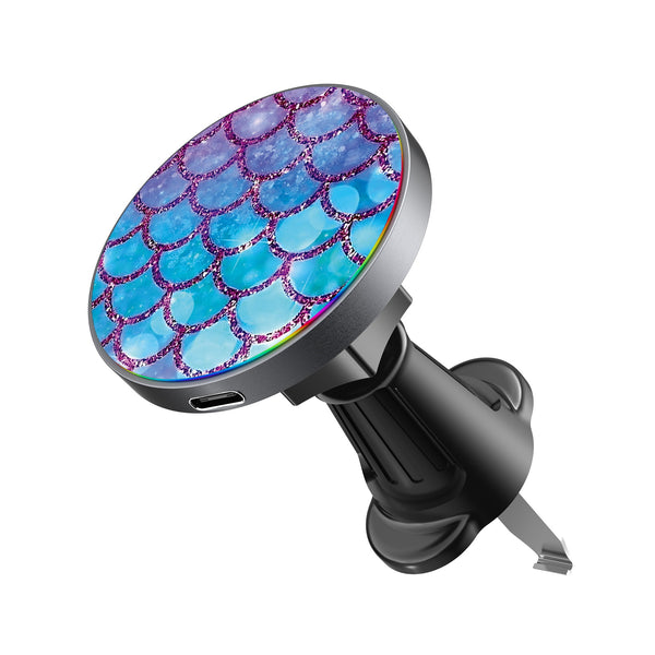 MyBat Design Lab Magnetic Wireless Charging Vent Mount - Black - Mermaid Scales - MCGWIRC21BK-458-2.jpg