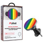 MyBat Design Lab Magnetic Wireless Charging Vent Mount - Black - Rainbow Stripes