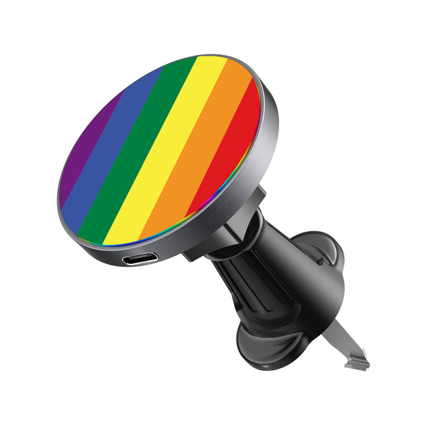 MyBat Design Lab Magnetic Wireless Charging Vent Mount - Black - Rainbow Stripes - MCGWIRC21BK-459-2.jpg