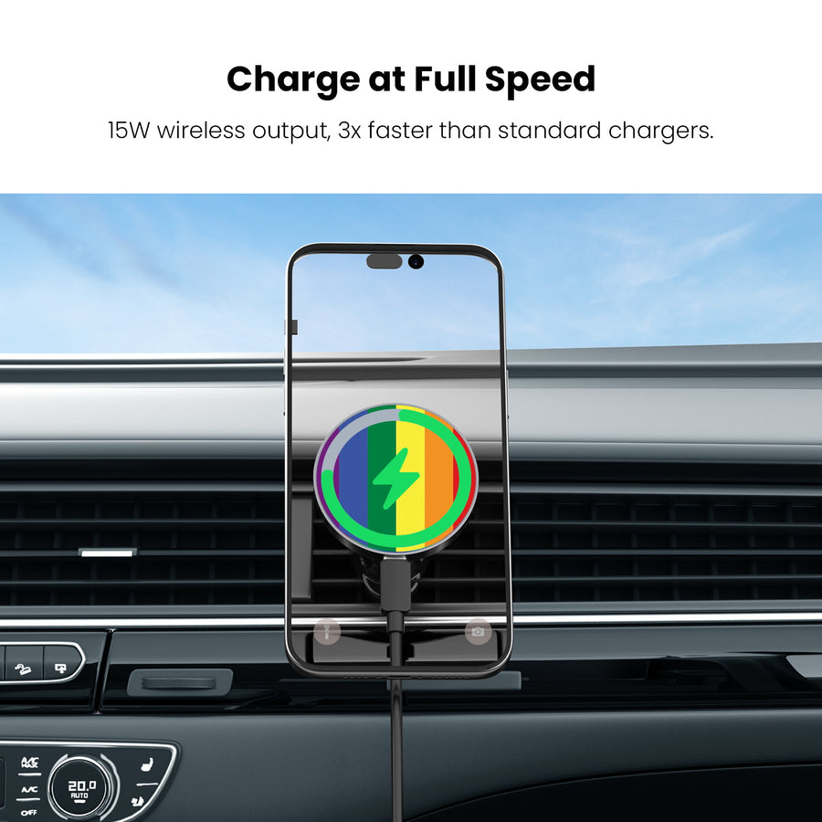 MyBat Design Lab Magnetic Wireless Charging Vent Mount - Black - Rainbow Stripes - MCGWIRC21BK-459-5.jpg