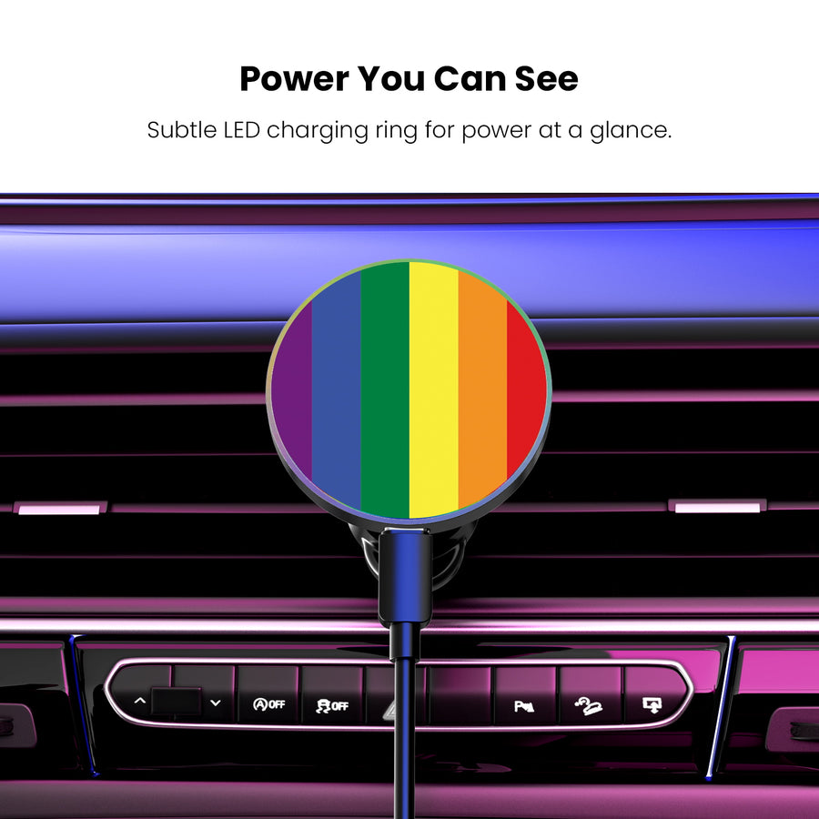 MyBat Design Lab Magnetic Wireless Charging Vent Mount - Black - Rainbow Stripes - MCGWIRC21BK-459-8.jpg