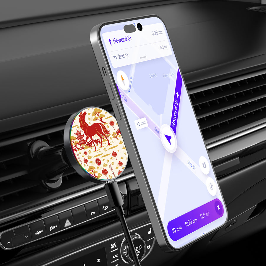 MyBat Design Lab Magnetic Wireless Charging Vent Mount - Black - Year of the Horse - MCGWIRC21BK-461-3.jpg
