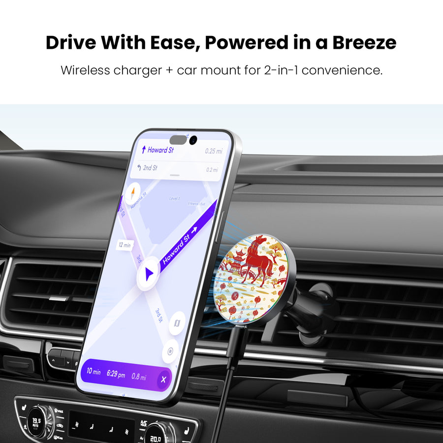 MyBat Design Lab Magnetic Wireless Charging Vent Mount - Black - Year of the Horse - MCGWIRC21BK-461-4.jpg