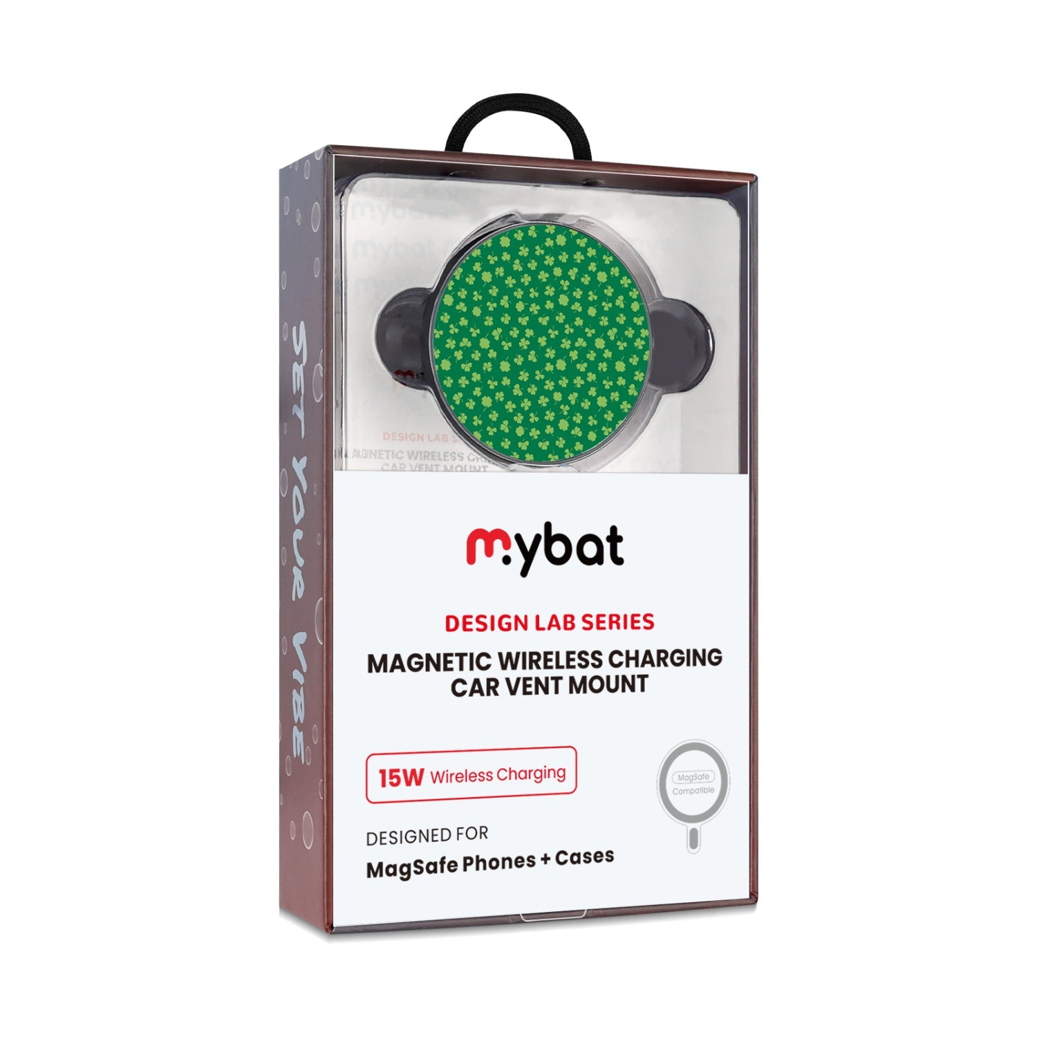 MyBat Design Lab Magnetic Wireless Charging Vent Mount - Black - Lucky Clover
