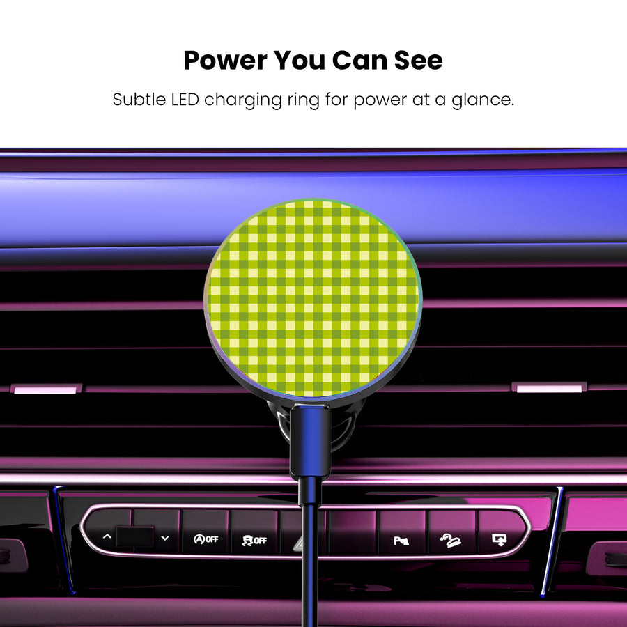MyBat Design Lab Magnetic Wireless Charging Vent Mount - Black - Green Gingham - MCGWIRC21BK-476-8.jpg