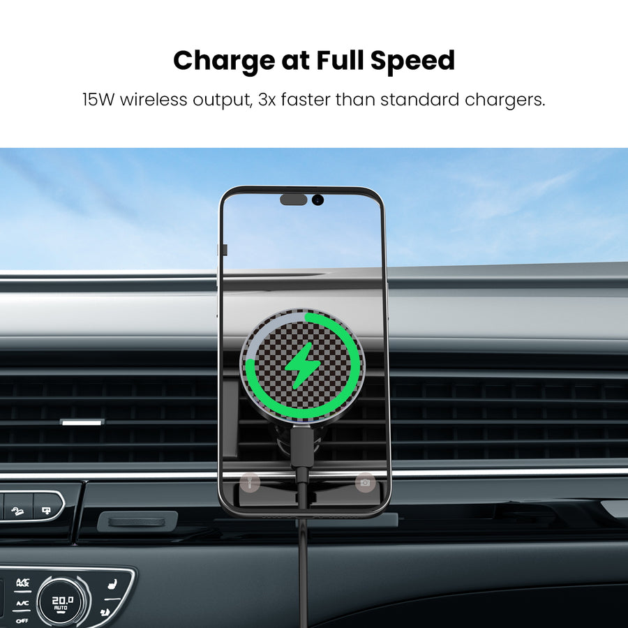 MyBat Design Lab Magnetic Wireless Charging Vent Mount - Black - Tuxedo Check - MCGWIRC21BK-477-5.jpg