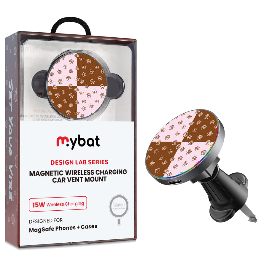 MyBat Design Lab Magnetic Wireless Charging Vent Mount - Black - Flower Patches - MCGWIRC21BK-484-1.jpg