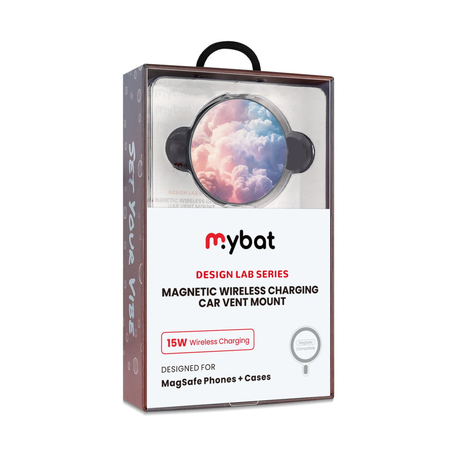 MyBat Design Lab Magnetic Wireless Charging Vent Mount - Black - Cloudscape