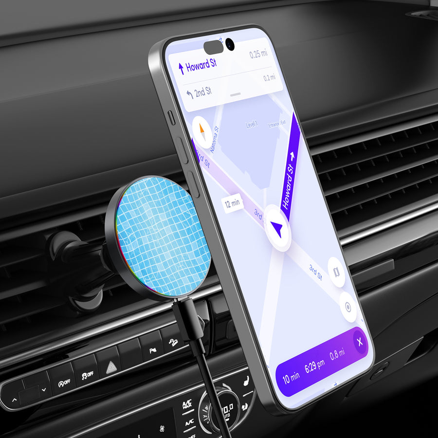 MyBat Design Lab Magnetic Wireless Charging Vent Mount - Black - Pool Tile - MCGWIRC21BK-504-3.jpg