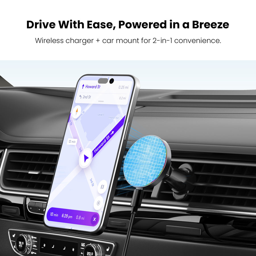 MyBat Design Lab Magnetic Wireless Charging Vent Mount - Black - Pool Tile - MCGWIRC21BK-504-4.jpg