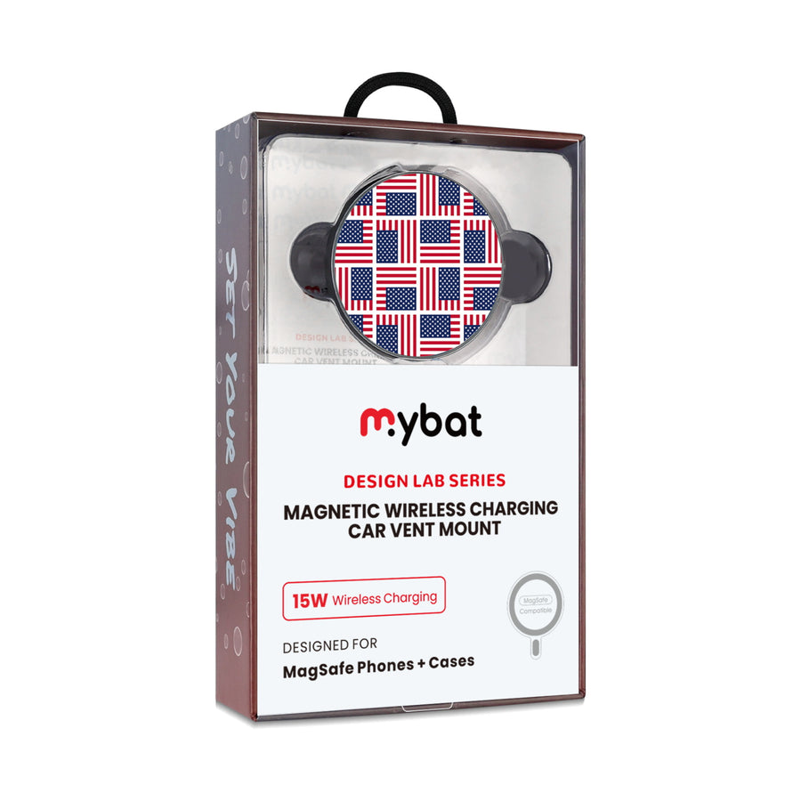 MyBat Design Lab Magnetic Wireless Charging Vent Mount - Black - Flag Patchwork - MCGWIRC21BK-519-20.JPG