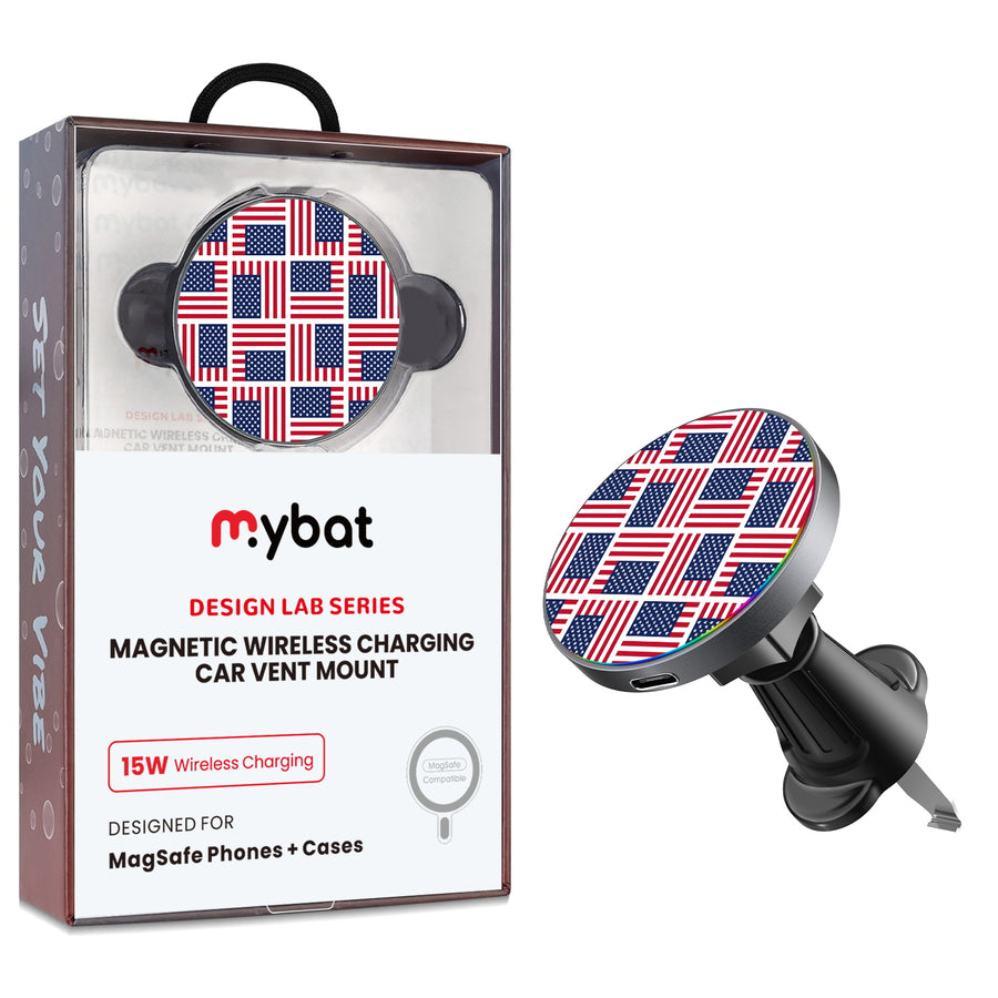 MyBat Design Lab Magnetic Wireless Charging Vent Mount - Black - Flag Patchwork - MCGWIRC21BK-519.JPG
