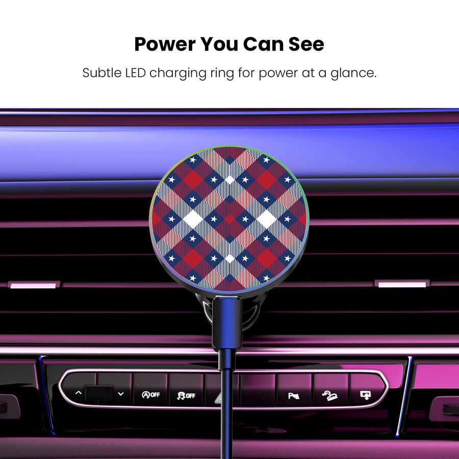 MyBat Design Lab Magnetic Wireless Charging Vent Mount - Black - Americana Plaid - MCGWIRC21BK-523-8.JPG