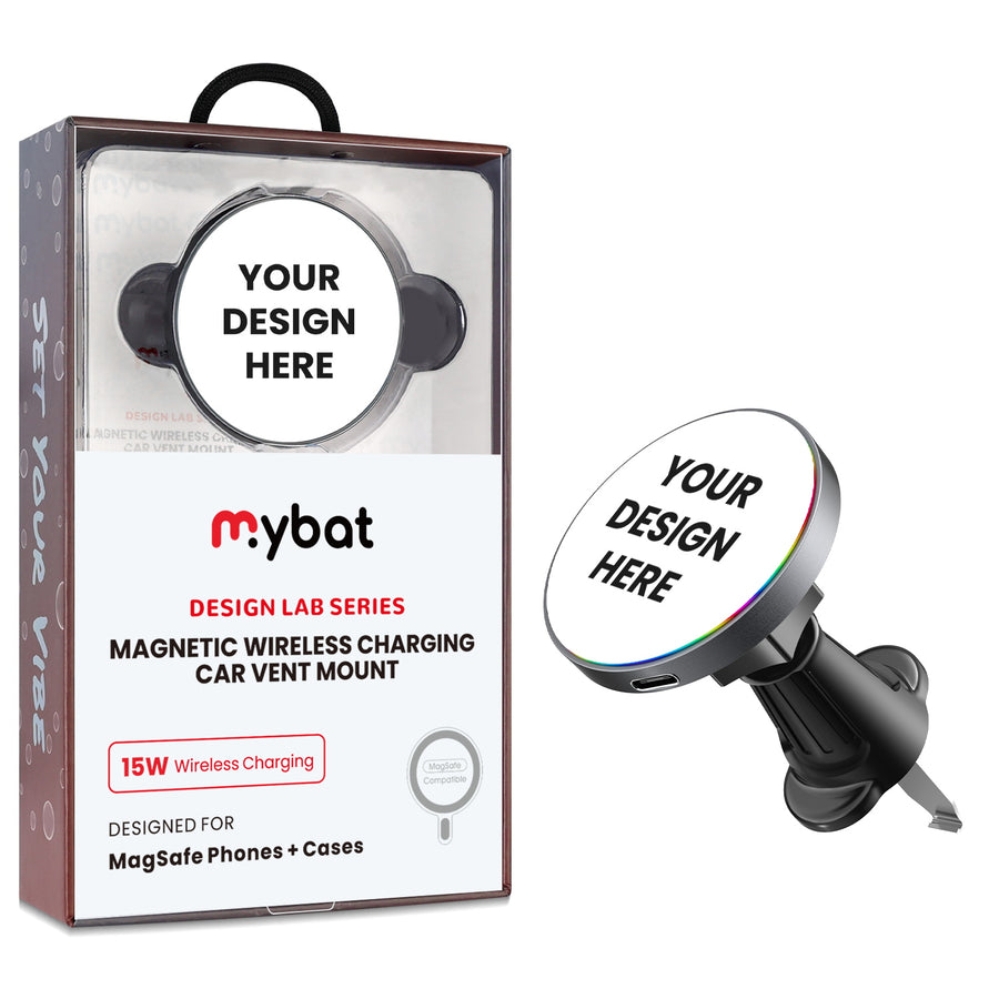 MyBat Design Lab Magnetic Wireless Charging Vent Mount - Black - Custom Prints Only (No Blanks) - MCGWIRC21BK-CC-1.jpg