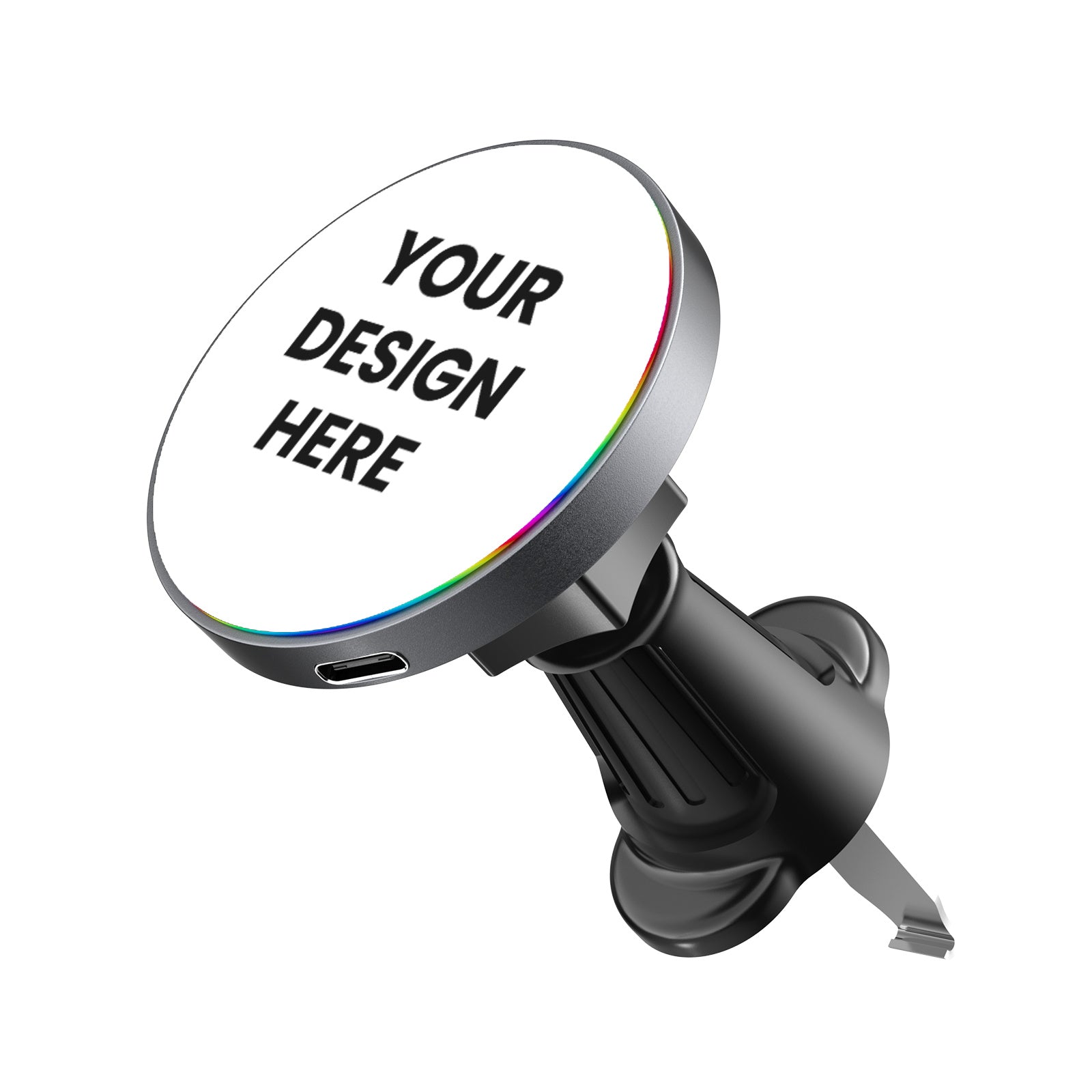 MyBat Design Lab Magnetic Wireless Charging Vent Mount - Black - Custom Prints Only (No Blanks) - MCGWIRC21BK-CC-2.jpg