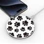MyBat Design Lab Series Wireless Charging Pad - Silver - Black Paw Prints - MCGWIRC22SL-002-4.jpg