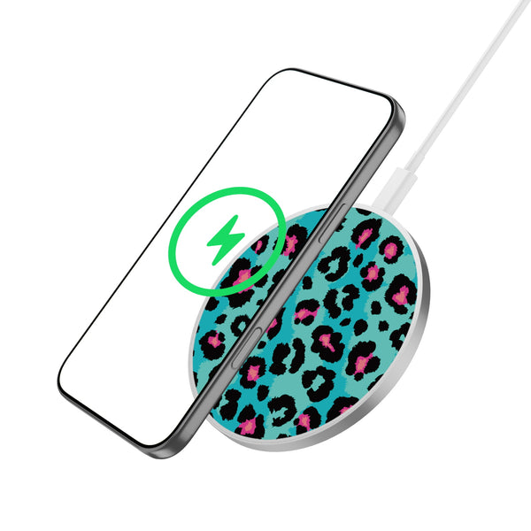 MyBat Design Lab Series Wireless Charging Pad - Silver - Multicolor Leopard - MCGWIRC22SL-004-2.jpg