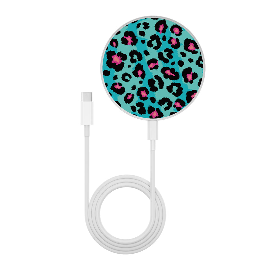 MyBat Design Lab Series Wireless Charging Pad - Silver - Multicolor Leopard - MCGWIRC22SL-004-3.jpg
