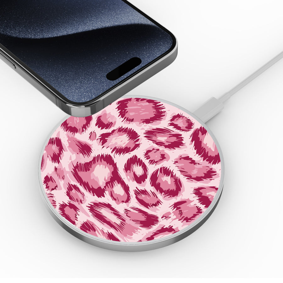 MyBat Design Lab Series Wireless Charging Pad - Silver - Pink Leopard Print - MCGWIRC22SL-007-4.jpg