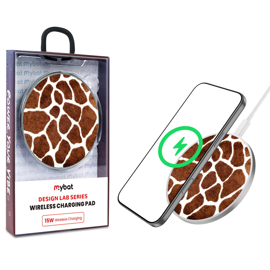 MyBat Design Lab Series Wireless Charging Pad - Silver - Giraffe spots - MCGWIRC22SL-012-1.jpg