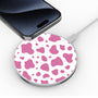 MyBat Design Lab Series Wireless Charging Pad - Silver - Pink Cow Print - MCGWIRC22SL-015-4.jpg