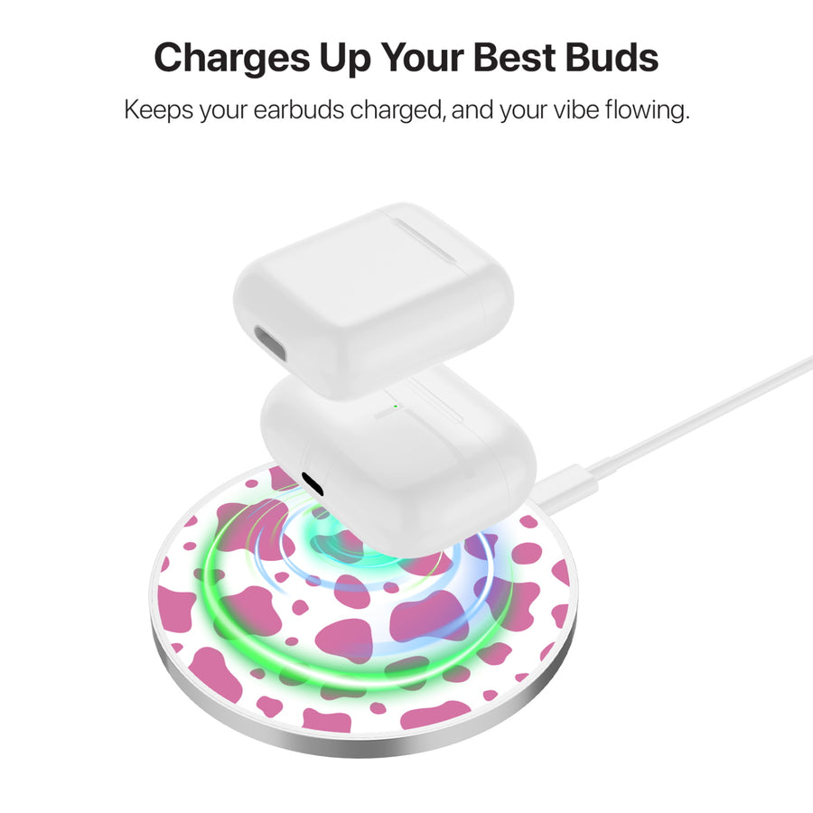 MyBat Design Lab Series Wireless Charging Pad - Silver - Pink Cow Print - MCGWIRC22SL-015-6.jpg