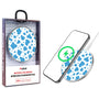 MyBat Design Lab Series Wireless Charging Pad - Silver - Blue Cow Print