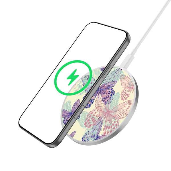 MyBat Design Lab Series Wireless Charging Pad - Silver - Butterflies - MCGWIRC22SL-019-2.jpg