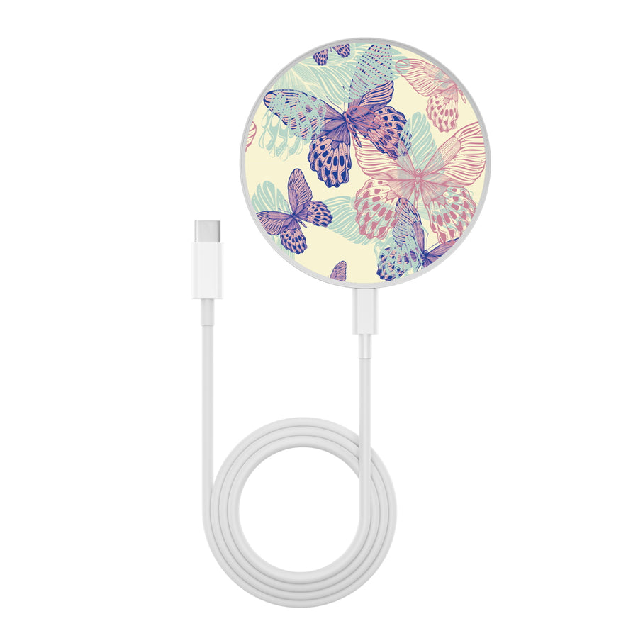 MyBat Design Lab Series Wireless Charging Pad - Silver - Butterflies - MCGWIRC22SL-019-3.jpg