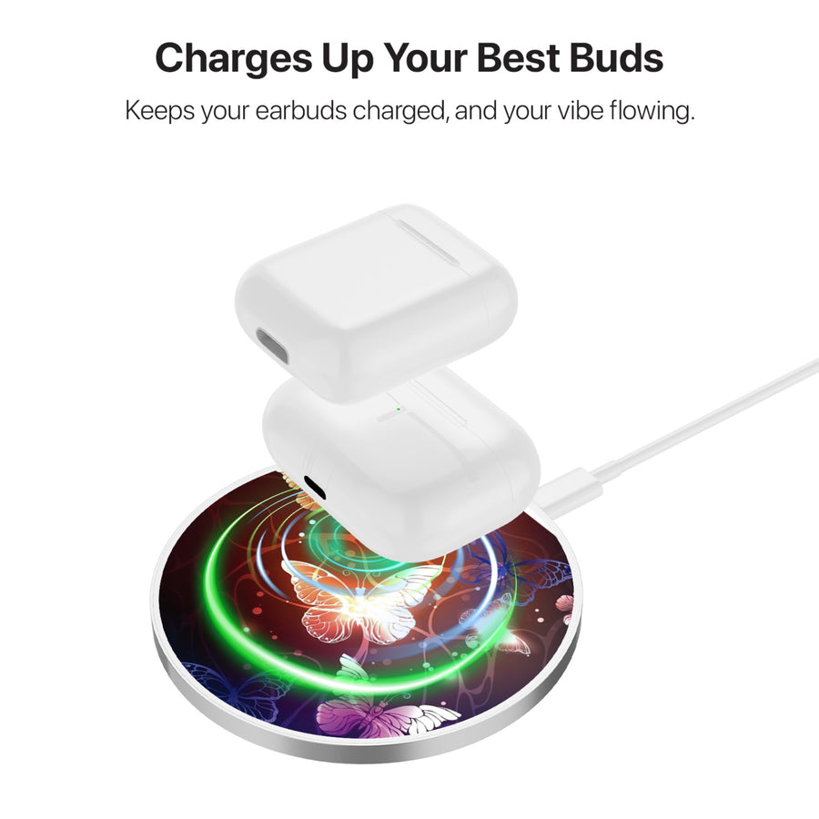 MyBat Design Lab Series Wireless Charging Pad - Silver - Neon Butterflies - MCGWIRC22SL-022-6.jpg