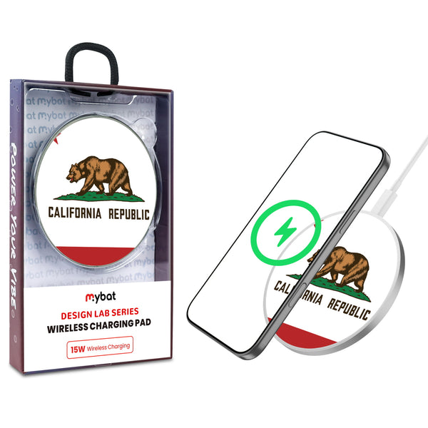 MyBat Design Lab Series Wireless Charging Pad - Silver - California State Flag - MCGWIRC22SL-027-1.jpg
