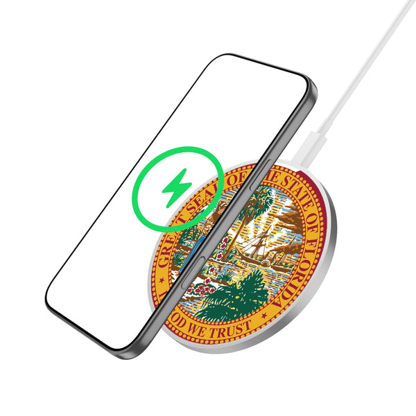 MyBat Design Lab Series Wireless Charging Pad - Silver - Florida State Flag - MCGWIRC22SL-028-2.jpg