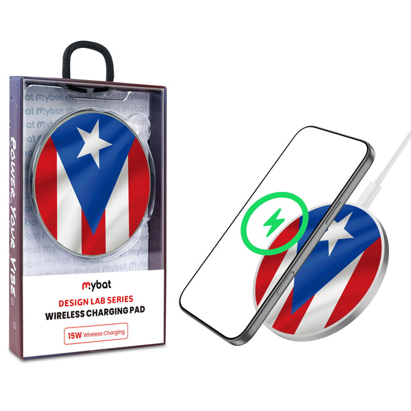 MyBat Design Lab Series Wireless Charging Pad - Silver - Puerto Rican Flag - MCGWIRC22SL-029-1.jpg