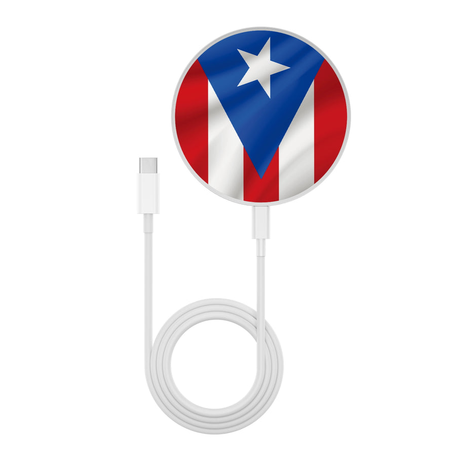 MyBat Design Lab Series Wireless Charging Pad - Silver - Puerto Rican Flag - MCGWIRC22SL-029-3.jpg