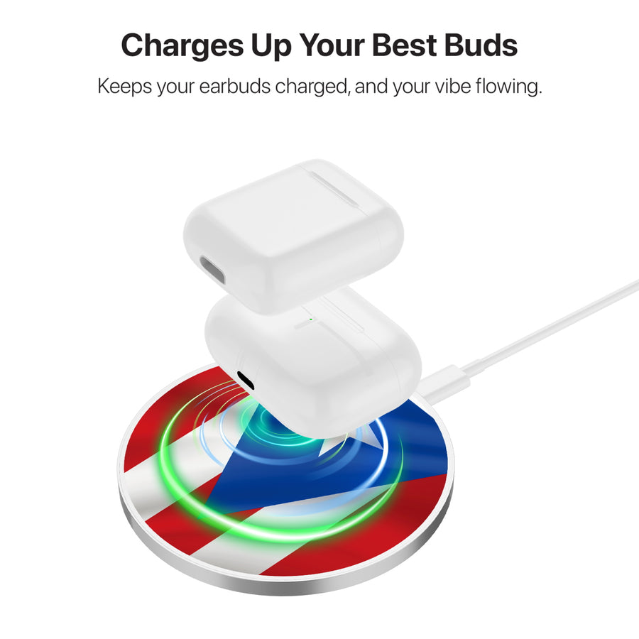 MyBat Design Lab Series Wireless Charging Pad - Silver - Puerto Rican Flag - MCGWIRC22SL-029-6.jpg