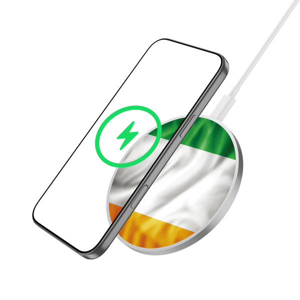 MyBat Design Lab Series Wireless Charging Pad - Silver - Irish Flag - MCGWIRC22SL-032-2.jpg