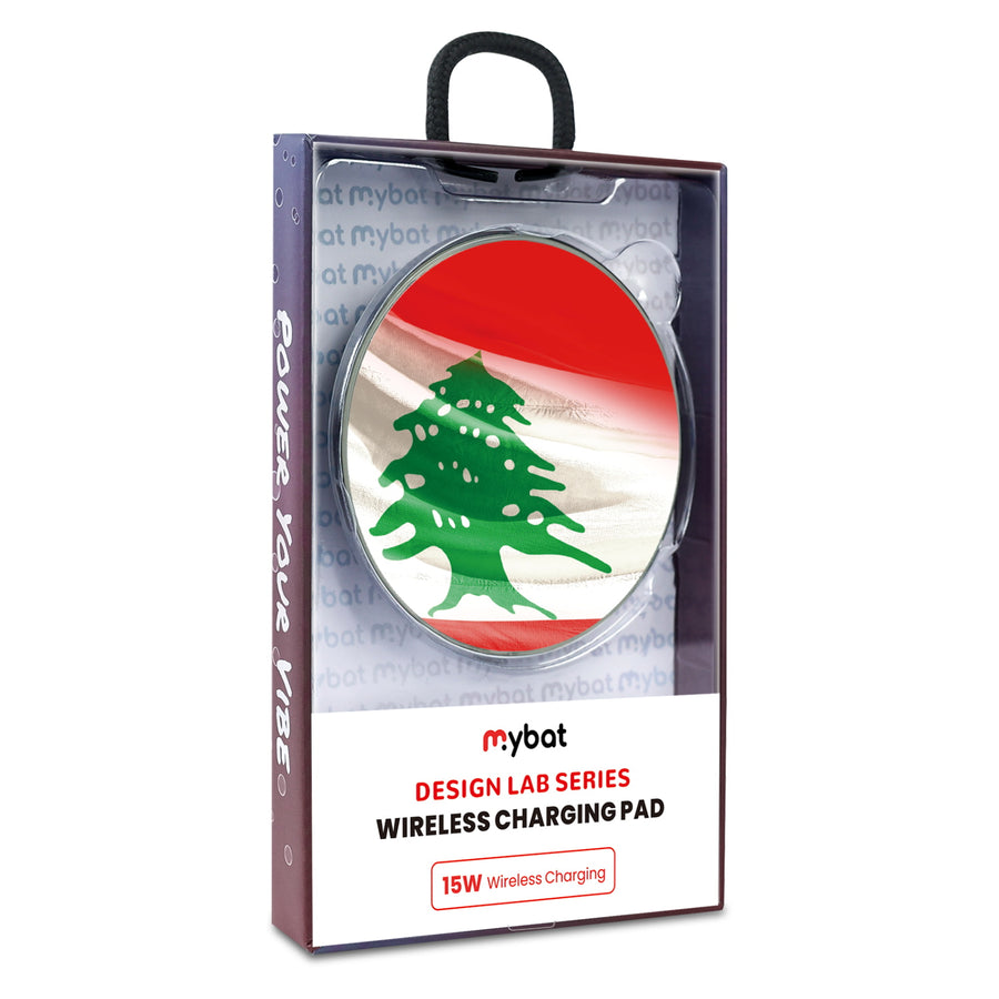 MyBat Design Lab Series Wireless Charging Pad - Silver - Lebanese Flag - MCGWIRC22SL-033-9.jpg