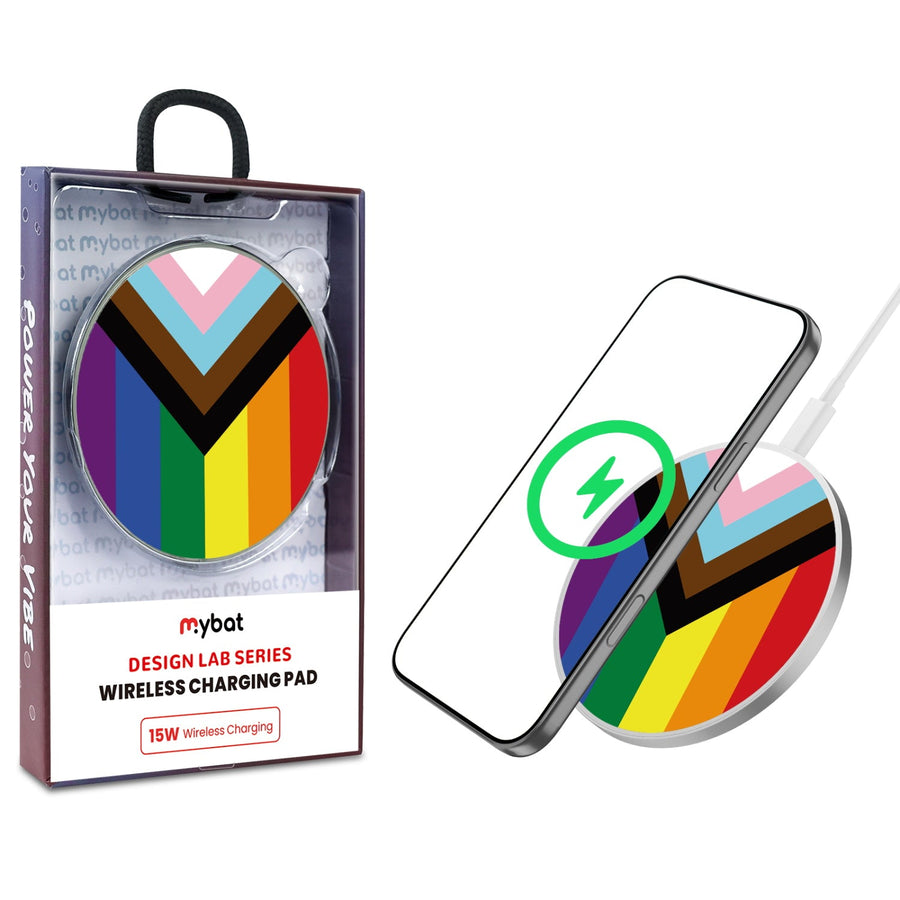 MyBat Design Lab Series Wireless Charging Pad - Silver - LGBTQ+ Flag