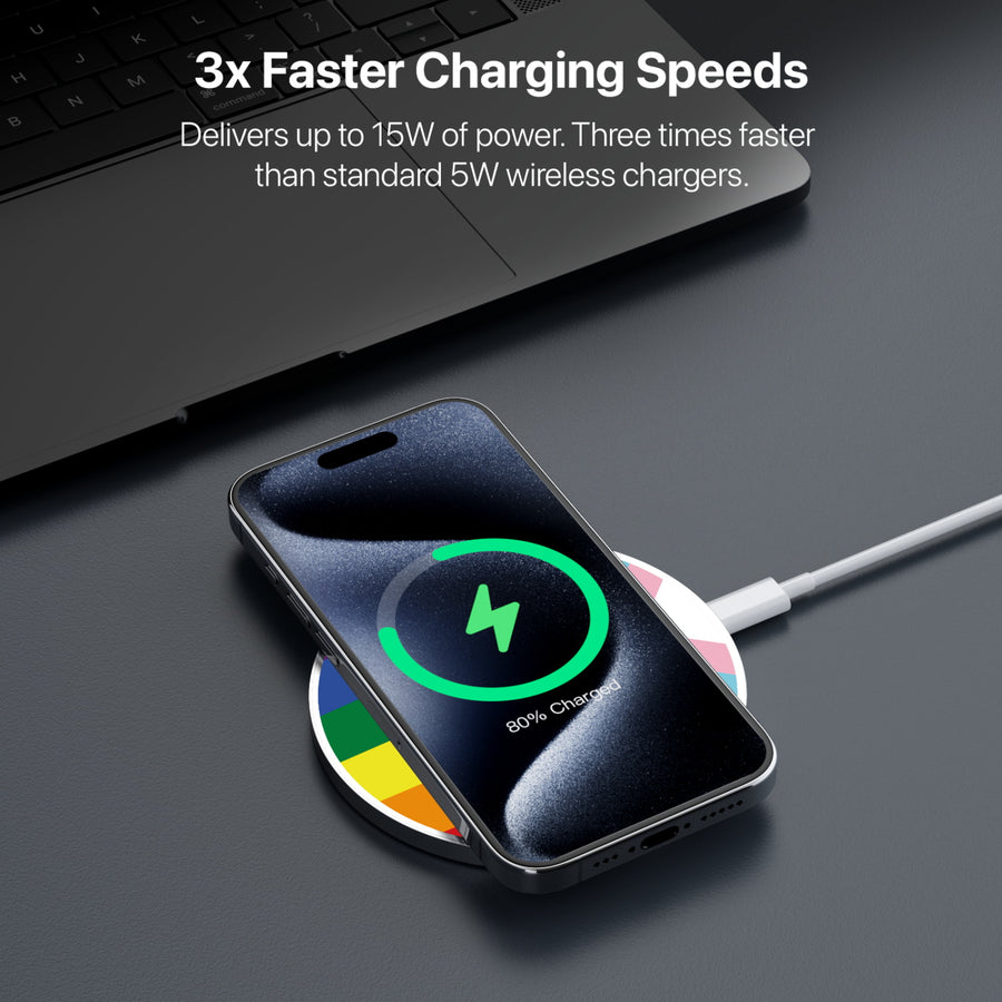 MyBat Design Lab Series Wireless Charging Pad - Silver - LGBTQ+ Flag - MCGWIRC22SL-034-5.jpg