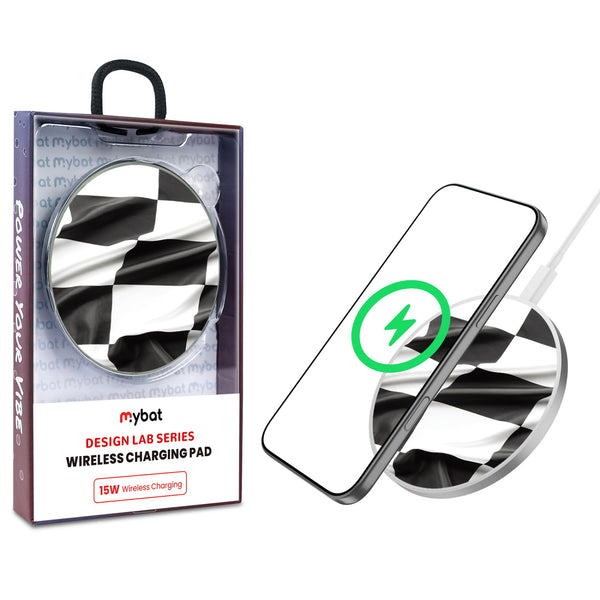 MyBat Design Lab Series Wireless Charging Pad - Silver - Racing Flag - MCGWIRC22SL-040-1.jpg