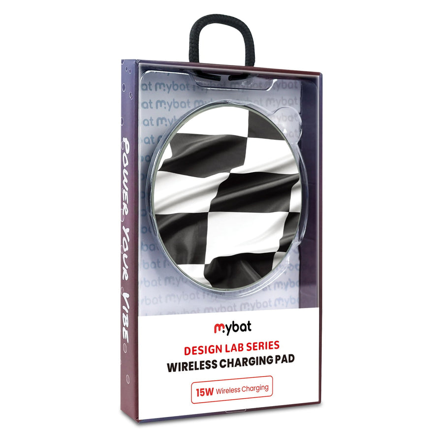 MyBat Design Lab Series Wireless Charging Pad - Silver - Racing Flag