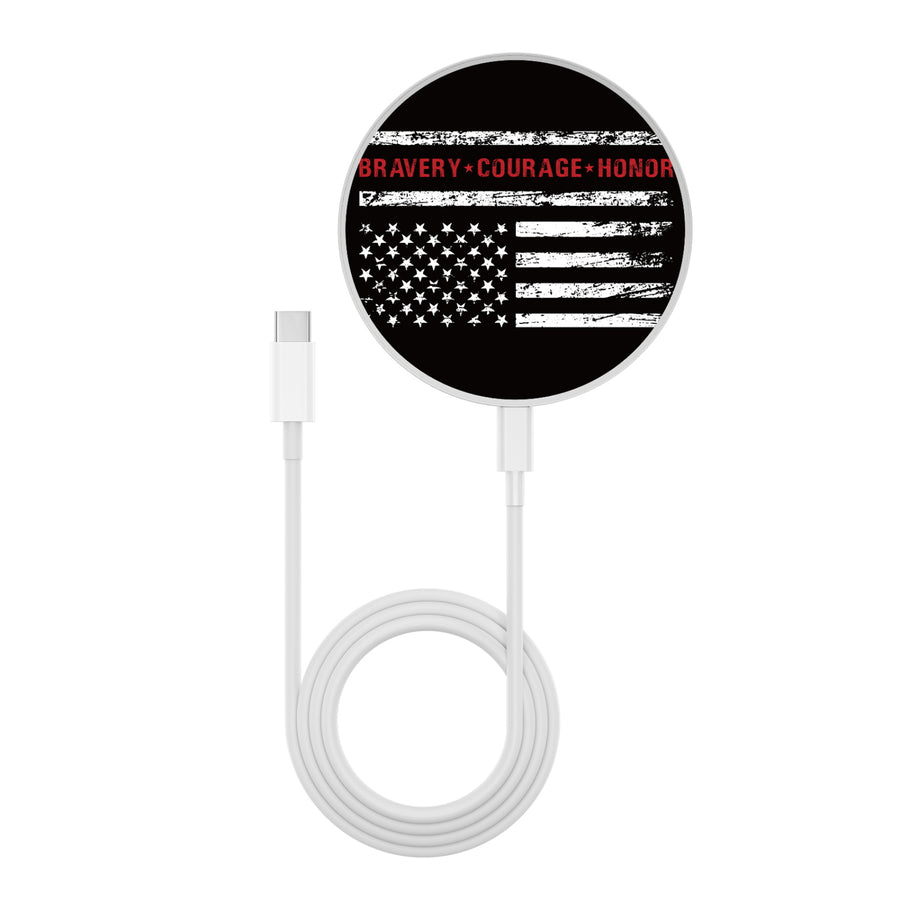 MyBat Design Lab Series Wireless Charging Pad - Silver - Firefighter Flag - MCGWIRC22SL-041-3.jpg