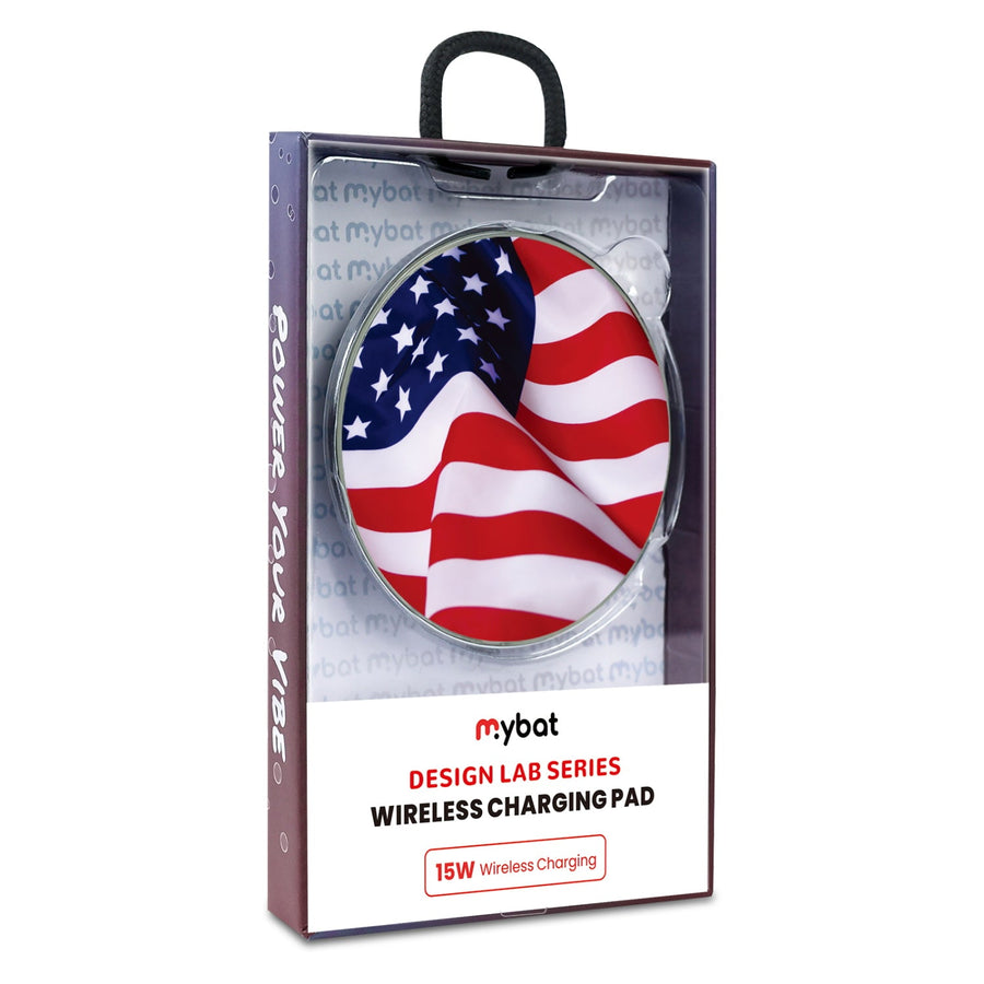 MyBat Design Lab Series Wireless Charging Pad - Silver - Stars & Stripes