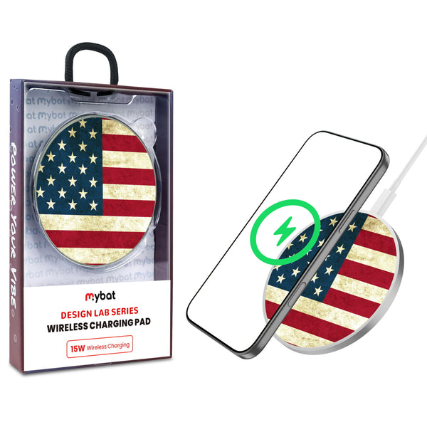 MyBat Design Lab Series Wireless Charging Pad - Silver - American Flag - MCGWIRC22SL-043-1.jpg
