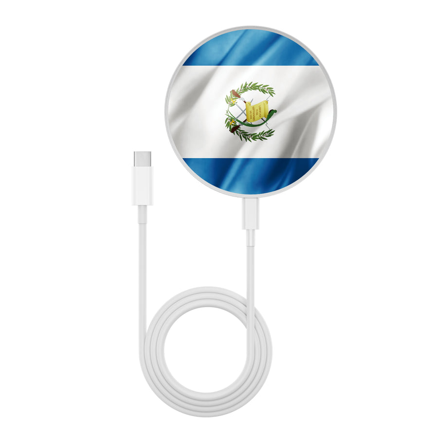 MyBat Design Lab Series Wireless Charging Pad - Silver - Guatemalan Flag - MCGWIRC22SL-045-3.jpg