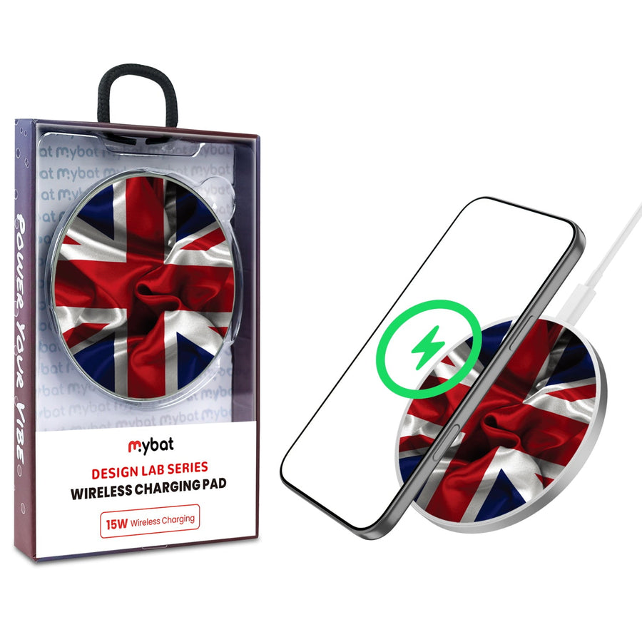 MyBat Design Lab Series Wireless Charging Pad - Silver - British Flag