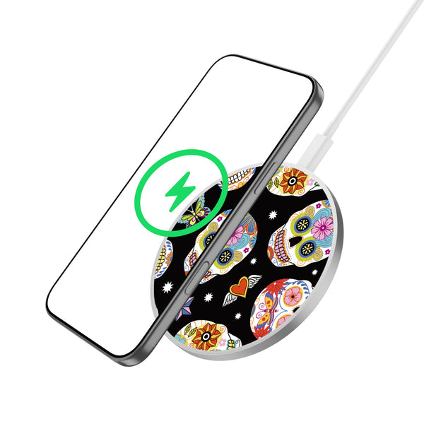 MyBat Design Lab Series Wireless Charging Pad - Silver - Day of the Dead - MCGWIRC22SL-056-2.jpg