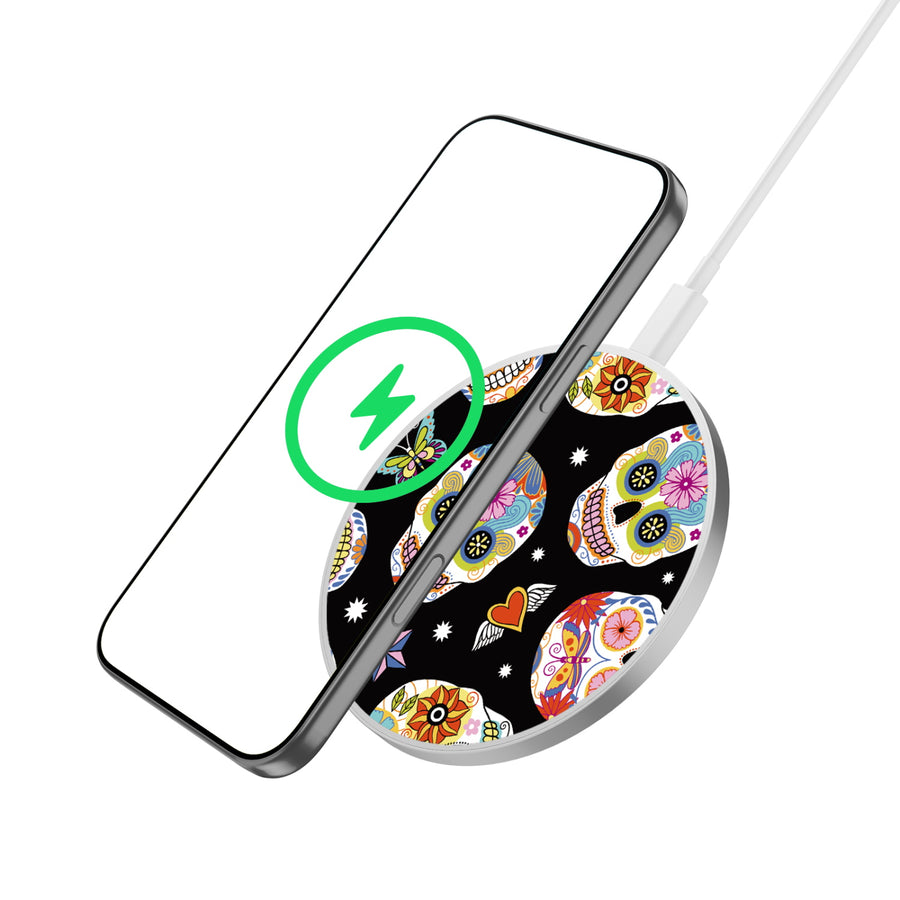 MyBat Design Lab Series Wireless Charging Pad - Silver - Day of the Dead - MCGWIRC22SL-056-2.jpg