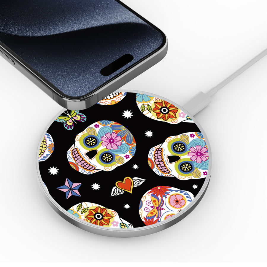 MyBat Design Lab Series Wireless Charging Pad - Silver - Day of the Dead - MCGWIRC22SL-056-4.jpg