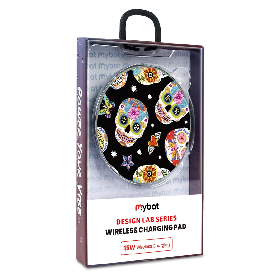 MyBat Design Lab Series Wireless Charging Pad - Silver - Day of the Dead